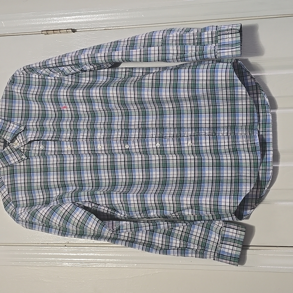 Ralph Lauren Mens Button Down Shirt Colorful Plaid Long Sleeve Size M